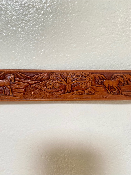 Roberts Western Wear Hand Finished Tooled Leather Belt main image 13